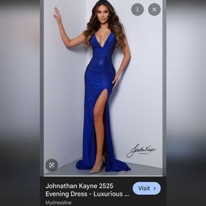 Johnathan Kayne Royal Blue 2025 Prom Pageant Dress